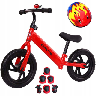 Omna BB-01 12" balančný bicykel, červený